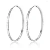 Hoop oorbellen 925 Sterling Silver 3/4/5/6cm Diamantgeometrie voor vrouwen Luxe kwaliteit sieradengeld aanbiedingen