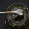 Cucharadas de té cuchara de paja filtro de agua potable para beber cafetería desgarrable cafetera de té tea waterware cucharas vajillas