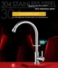 Bathroom Sink Faucets Kitchen Basin Sink Faucet SUS304 Stainless Steel Single Cold Water Taps Vegetable Washing Torneira Cozinha Griferia Para Cocina