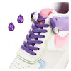 Parti di scarpe senza crasping elastico Shoelamenti pigri per sneaker Sicurezza gocce d'acqua a colori veloci Blocca scarpe pianeggianti pizzo unisex elastico unisex