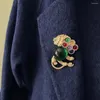 Brooches Muylinda Lion coloré broche broche en métal Rignestone Lions verts violets accessoires de vêtements de mode classiques