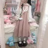 Casual klänningar kawaii lolita klänning för flickor mjuka japanska sötsaker rosa outfit söt slip sommar broderi jsk vestidos
