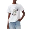 Marka Tasarımcıları Tişört Lüks Kadın Yüksek Kaliteli T-Shirt Kedi Baskı Gevşek Mürettebat Boyun Kısa Kollu Tişörtler Yeni Kıyafetler Mahsul Üstleri Dış Giyim Moda Tees 2024