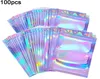 100pcSset Clear Holographic Laser Seal Sacs Eyelashs Package Package Pouch8531875