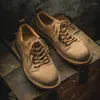 Casual Shoes American Retro Men's Genuine Leather Trendy Work Clothes Versatile Personalized Low Top