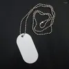 Dog Tag Subimation all'ingrosso Gioielli militari a sospensione a doppio lati a doppio la parte di sublimazione in alluminio bianco per gli uomini