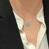 Collier de concepteur de haute qualité Vancleff pour les femmes 2024 Clover avec collier de diamant pour les femmes Pendant les femmes de 18 km d'épaisseur