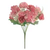 Dekorativa blommor Hållbara falska eleganta konstgjorda rosblommor Bukett för hemmakontorsbordet mittstycke realistiskt faux blommig bröllop