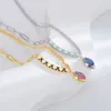 Elegante e lussuosa catena di clavicola di moda INS alto livello Piccolo numero di accessori tiktok La stessa collana per le donne versatili