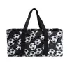 Duffel Bags Fashion Ball Print Canvas Duffle dames Voetbalpatroon weekend Lagagetas vrouwelijk grote capaciteit honkbal 's nachts