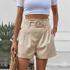 Pantalones cortos de mujer Solid Office Lady Women Simple Elegant High Wisted Pants Pocket Casual Spring Summer Streetwear