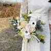 Fleurs de mariage Nzuk Bouquets jaunes de style coréen élégant