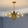 Kroonluchters Noordse led kroonluchter moderne minimalistische magische bonenglas hanglamp slaapkamer verlichtingsarmaturen woonkamer hangen