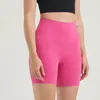 Herrkämpar citron kvinnor yoga shorts kör fitness cykel hög stigning bakre midja stretchy sport träning fritid gym kort