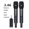 Microfoni Karaoke Wireless Ricevitore Microfono Audio Performance Echo Treble Bass 2.4G Handloted