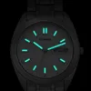 Polshorloges benry titanium mannen date week saffierglas solide titanium case en riem luminous 10aTM ultra-lichtgewicht kwarts es d240430