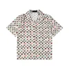 #6 Mens Designer Luxury Dress Shirts Silk Shirt lyxkläder Kort ärm Brev Clowers Print Casual Summer Collar Mix Colors Storlek M-3XL 37