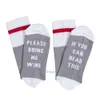 Unisex Mens Womens Socks Designer Jeśli możesz to przeczytać, przynieś mi lampkę wina świątecznego prezentu bawełniana skarpetka dla kobiety klasyczne meia