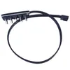 2024 40 cm 1 bis 5 4-Pins Molex TX4 PWM Lüfter CPU Hub Computer PC Case Chasis Cooler Power Extension Cable Splitter Adapter Adapter Controller für PC