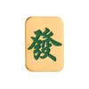 Orecchini per borchie punk punk fortunato acciaio inossidabile rettangolare per donne rock cinese mahjong ben lucidato