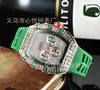 Titta på Watches AAA 2024 Product Mens Business Ghost Head Watch Leisure Full Diamond 6-Pin Quartz Watch Mens Watch