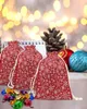 クリスマスの装飾スノーフレークレッドキャンディーバッグサンタギフトバッグホームパーティー装飾クリスマスリネンパッキング用品