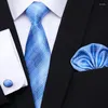 Bow Ties Wholesale 2024 Style Wedding Present Tie Pocket Squares Set Nathtie Solid Black Men Suit Accessories Fit Business Workplace