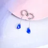 Boucles d'oreilles en peluche balanbiu verre mignon de forme irrégulière boucle d'oreille pour femmes bijoux de mode en laiton en laiton