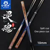 Pool omin-professionnelle Snooker chinois noir huit américain American Nine-Ball Wood Wood Arbre 3/4 Split One Piece Cue Tip 10mm 240415