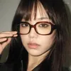 Zonnebrillen Frames Koreaanse mode zwarte anime nepglazen vrouwen optische harajuku kawaii bril y2k randloze outfits