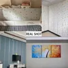 リネンの壁紙自己肥沃な防水防水性のある防水性とカビの耐性3D壁ステッカーホームリビングルーム装飾240429