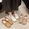 Casual Shoes Round Toe Spring/autumn Flats Solid Ladies 2024 High Quality Slip-on Buckle Concise Sapatos Baixos Femininos