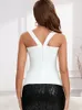 BEAUKEY Sexy White Bandage Crop Top Women XL Girl Autumn Winter Criss Cross Tight Party Camis Black Classic Bodycon Vests 240430