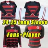 Flamengo Soccer Jerseys met lange mouwen 24 25 Diego E. Ribeiro Gabi Football Shirts Pedro de Arascaeta Jersey Camisa Luiz 2024 25 Men Fans Player Versie Kinderen kind volwassen