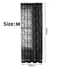 Fenster Drape attraktive staubdichte langlebige blumge gemusterte schwarze Spitze schiere Vorhang Home Supplies 240429