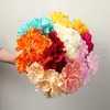 Fleurs décoratives 6 Head Dahlia Artificiel Fake Floral Wedding Bouquet Glorious Decal Home Decoration