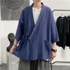 Abbigliamento etnico Plus size estate sciolte di lino in cotone camicia camicia kimono yukata giapponese cardigan retro harajuku style street