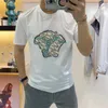 デザイナーTシャツ夏半袖波ティーメンズレイバーラグジュアリーTシャツファッションシニアピュアコットン高品質トップB4