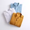 Classic Oxford Shirt's Men's Stand Collar Button Up Shirts Fashion Loison Long Man Man sur les manches Long