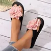 Pantofole fiorini di perle infradito per donne 2024 piattaforma estiva clip di punta donna casual sandali a cuneo sandali più dimensioni 43