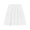 Kjolar sommar söta kvinnokläder 2024 faldas mujer de moda broderi söt jupe hög midja lapptäcke spets vit minikjol