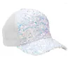 Ball Caps Spring Camping Mesh Baseball Hat Комфортная полная блестки для Teen