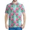 Polos pour hommes Protea Flower Match Polo pour hommes 3d T-T-Floral Street Street Button Shirt Summer Soule