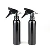 Garrafas de armazenamento 250 ml de alumínio preto garrafa de spray de spray vazio Salão Salão Distribuidor Multifuncional Recarregável de Salão