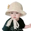 Caps Hüte Sommer Neue Mode Strohhut mit Tasche für Mädchen Stroh handgefertigt süße Handtasche Baby Jungen Mädchen Strand Sonnenhüte Kinder Panama Mützen