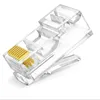 1/5/10/20/30pcs Durchlaufen RJ45-Steckerkristall-End-Gold-plattiert 8P8C CRIMP UTP Standard Ethernet-Netzwerkmodularstecker