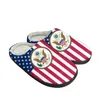 Pantoufles USA Flag America Bleu rouge blanc Art Home Coton Custom Mens Sandales Womens Sandals Casual Keep Warm Shoes Thermal Slipper