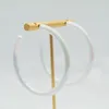 Hoop-Ohrringe Großhandel 58 mm runde Acryl AB-Farb C-förmige Unisex einfache Stil Europäischer und amerikanischer Schmuck für Partys Geschenke