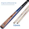 Pool omin-professionnelle Snooker chinois noir huit américain American Nine-Ball Wood Wood Arbre 3/4 Split One Piece Cue Tip 10mm 240415