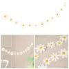 Figurine decorative 2,5 m Daisy Groovy Banner Banner Banner sospeso Swirl Hippie Forniture Decorazioni ritagli di carta B03E